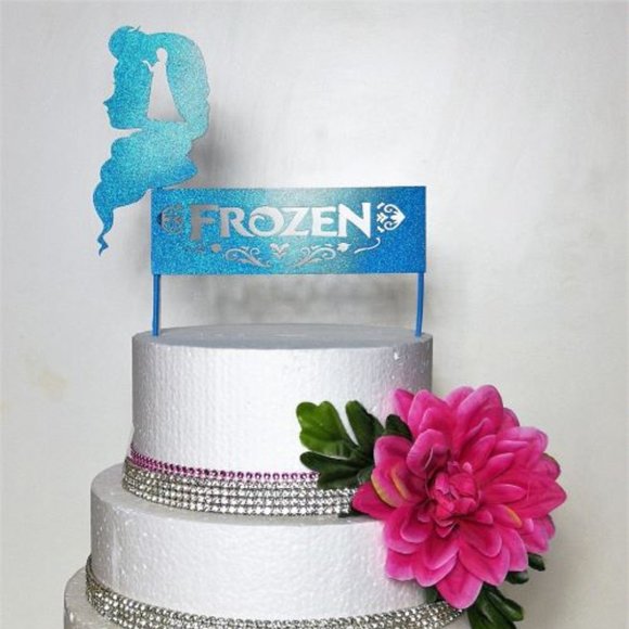 Set of 2 Happy Birthday Frozen Inspired Topper - Picture 2 of 2